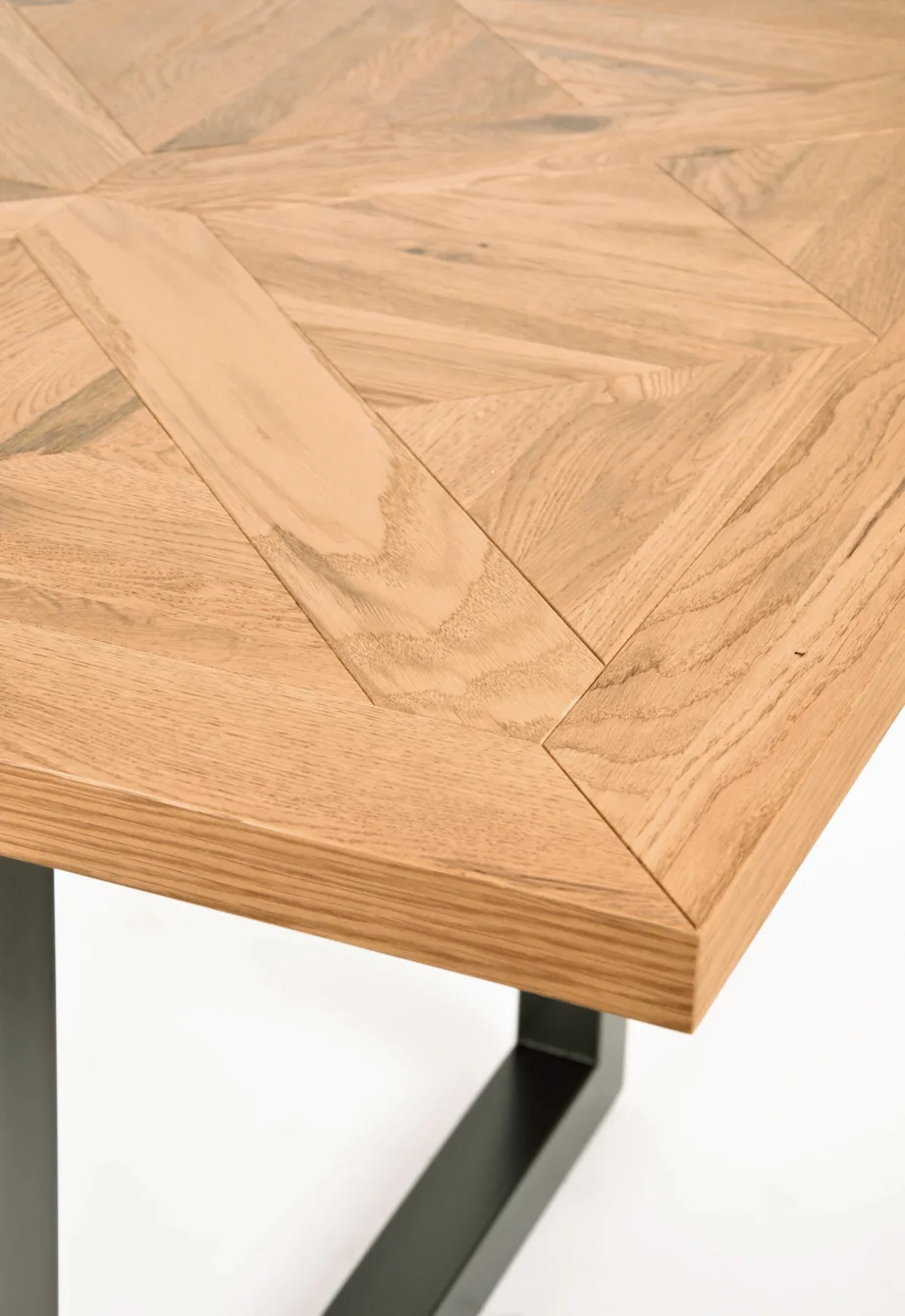 Pruun pikendatav söögilaud Indus IN01-2 190/240 cm, tammepuidust ja metallist – 13