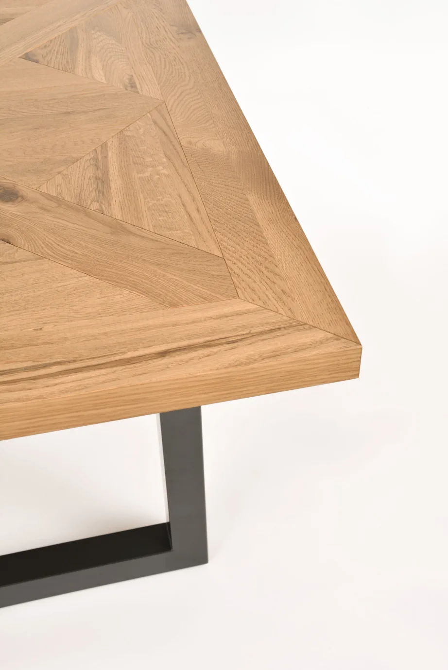 Pruun pikendatav söögilaud Indus IN01-2 190/240 cm, tammepuidust ja metallist – 16