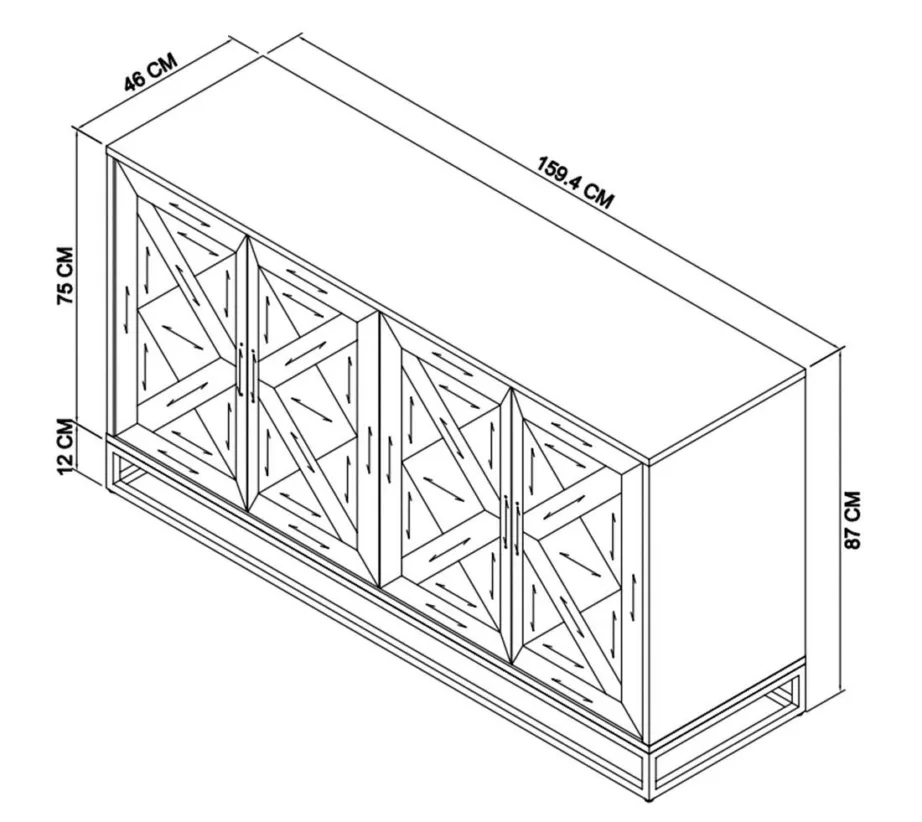 Must kummut Indus IN20-3, tammepuidust – 17