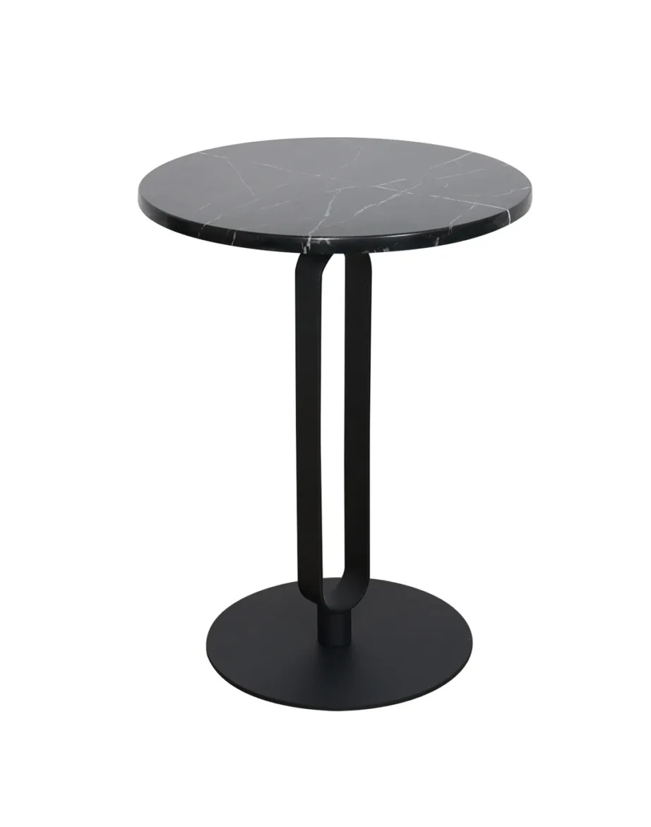 Matt must külglaud Modig M27, metallist alus ja jalg, marmor – 4