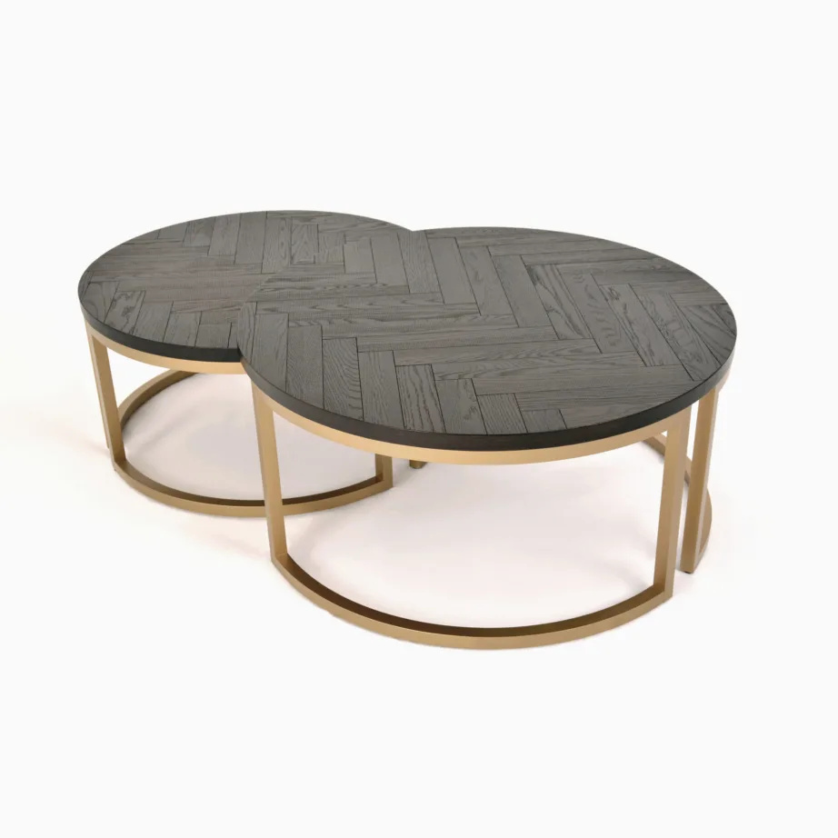 Must kohvilaudade komplekt Seville SEV07-0, tamme- ja pöögipuidust, MDF – 6