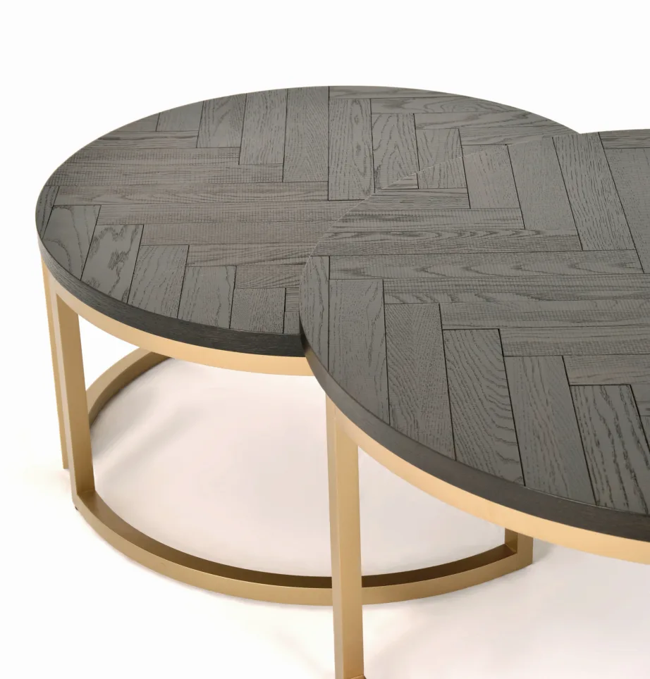 Must kohvilaudade komplekt Seville SEV07-0, tamme- ja pöögipuidust, MDF – 7