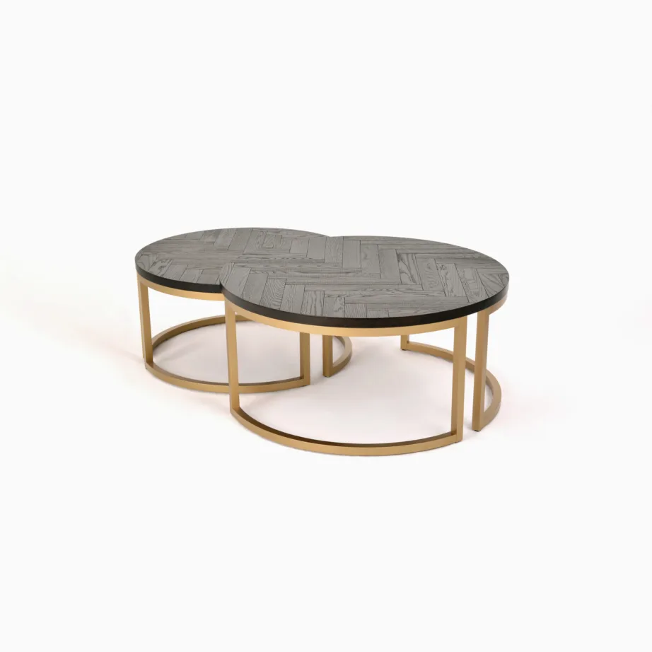 Must kohvilaudade komplekt Seville SEV07-0, tamme- ja pöögipuidust, MDF – 3