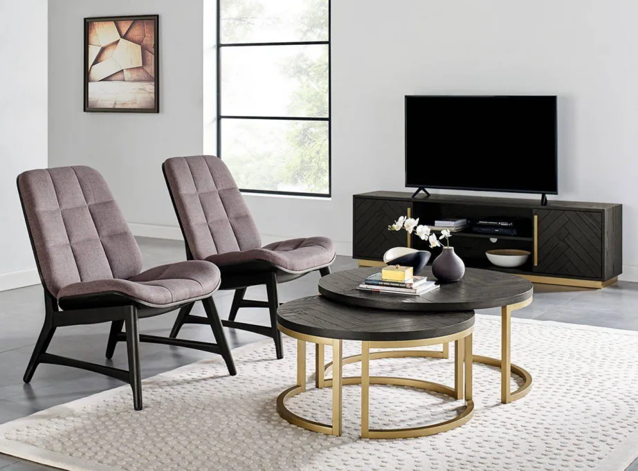 Must TV-alus Seville SEV25-2, tamme- ja pöögipuidust – 13