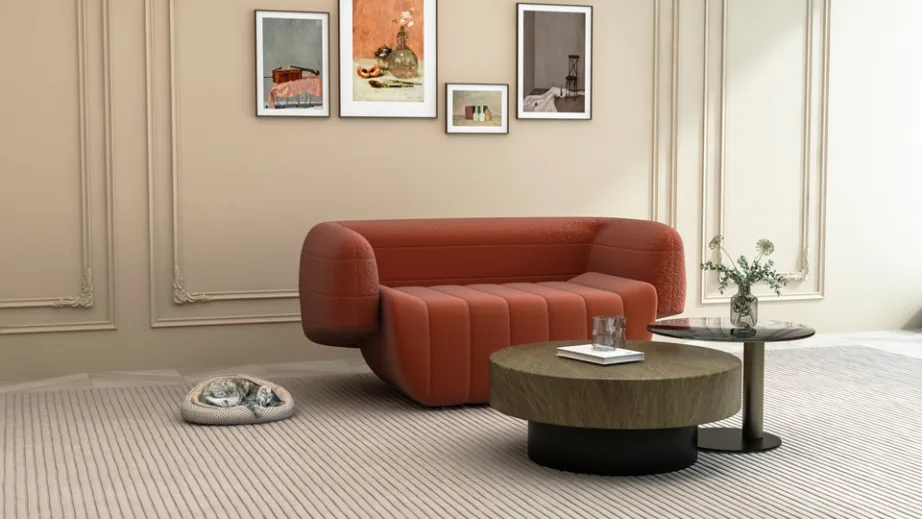 Kuldne kohvilaudade komplekt Modig M61, metallist alus, roostevaba teras ja klaas – 12