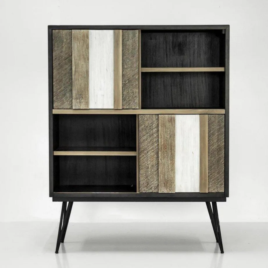 Must kõrge kummut Adesso ADESL04, akaatsiapuidust – 2