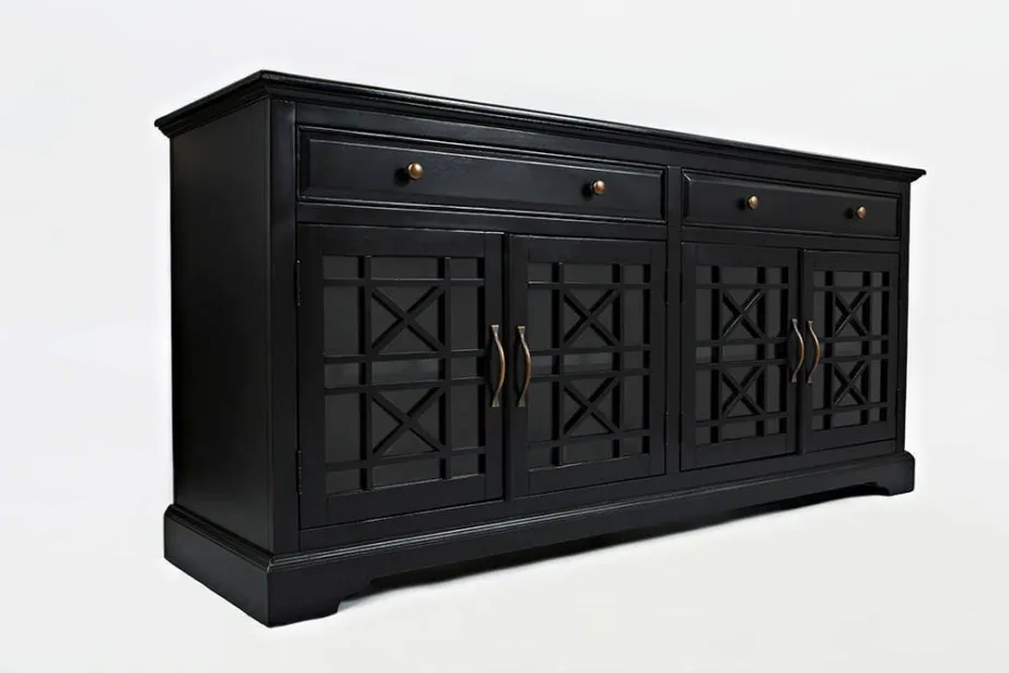 Must akaatsiast kummut Livin Hill Avola AV275-9, klaasustega, 178 cm - 4