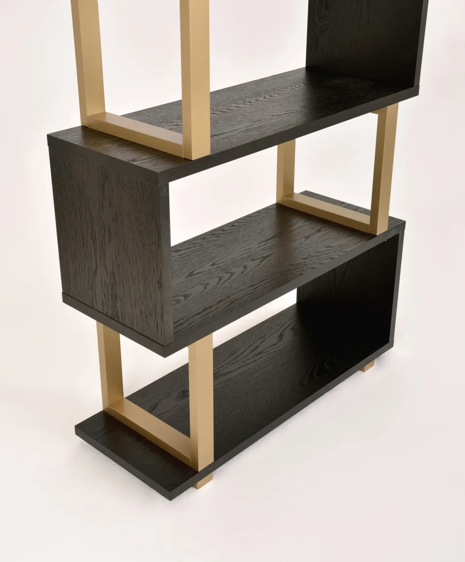 Must raamaturiiul Seville SEV27-4, tamme- ja pöögipuidust, MDF – 7