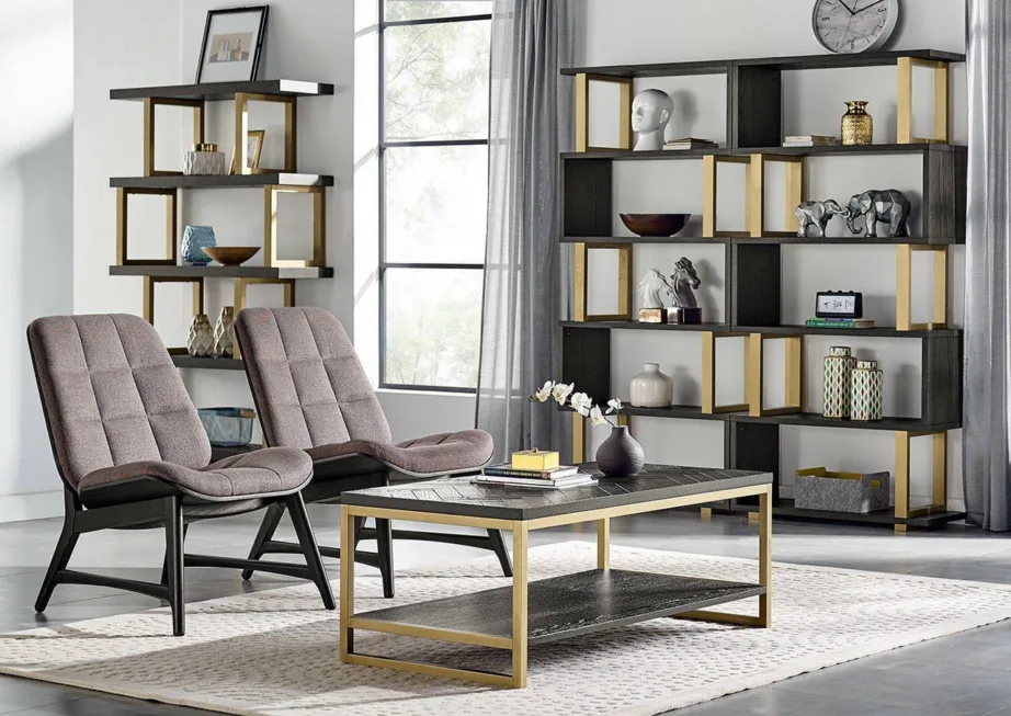 Must raamaturiiul Seville SEV27-4, tamme- ja pöögipuidust, MDF – 14