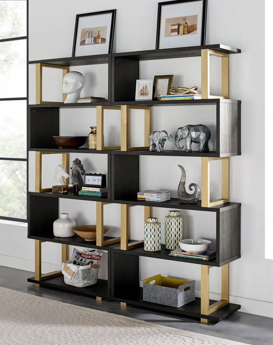 Must raamaturiiul Seville SEV27-4, tamme- ja pöögipuidust, MDF – 15