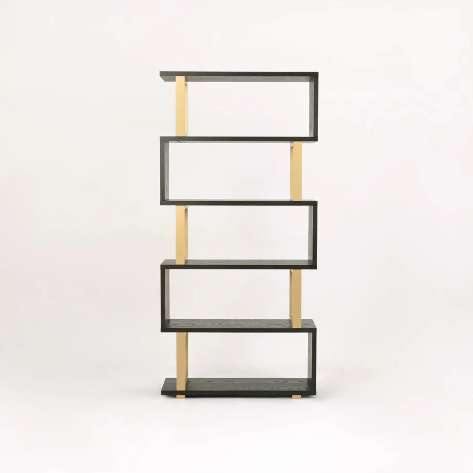 Must raamaturiiul Seville SEV27-4, tamme- ja pöögipuidust, MDF – 3