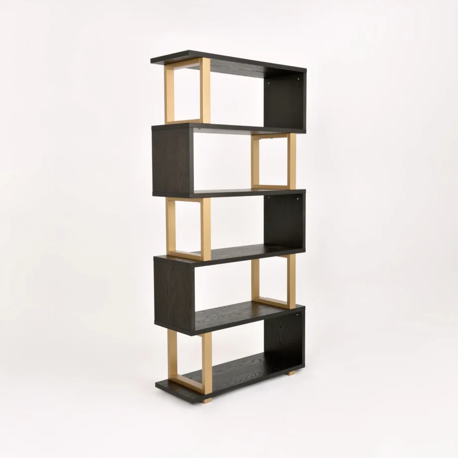 Must raamaturiiul Seville SEV27-4, tamme- ja pöögipuidust, MDF – 4