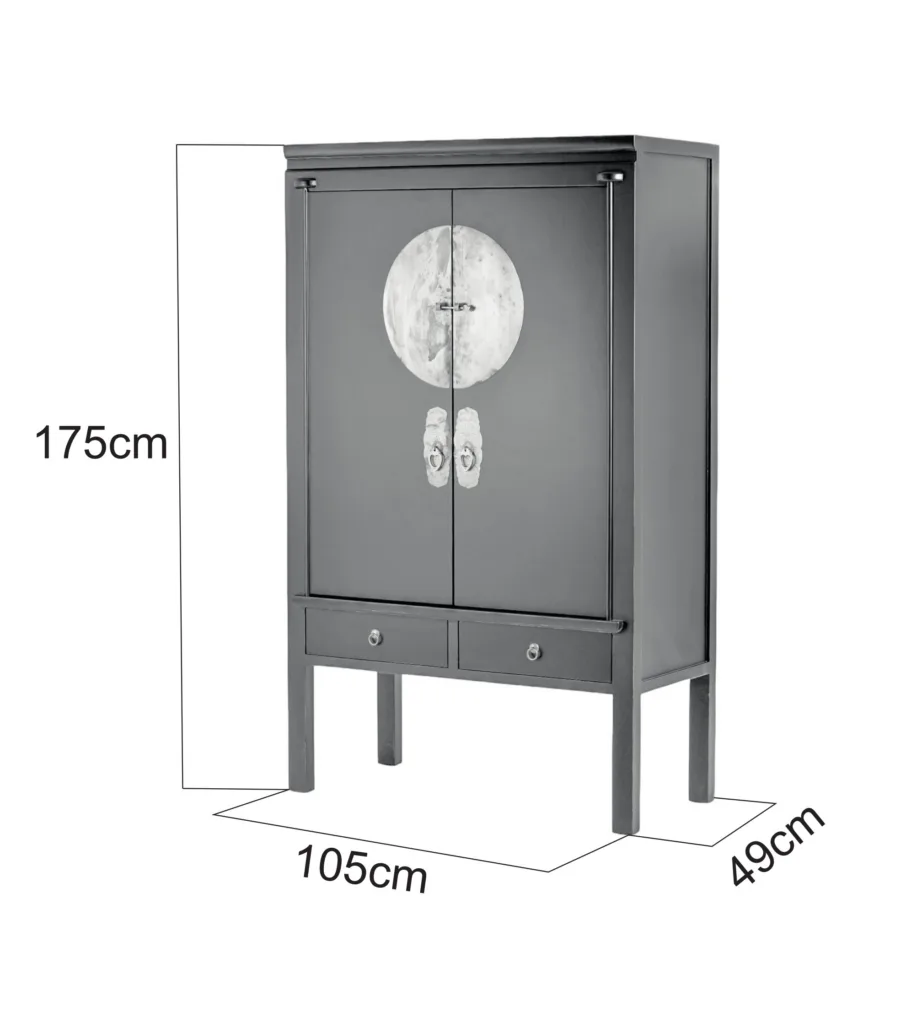 Must riidekapp Hamilton HT08, jalaka puidust – 19