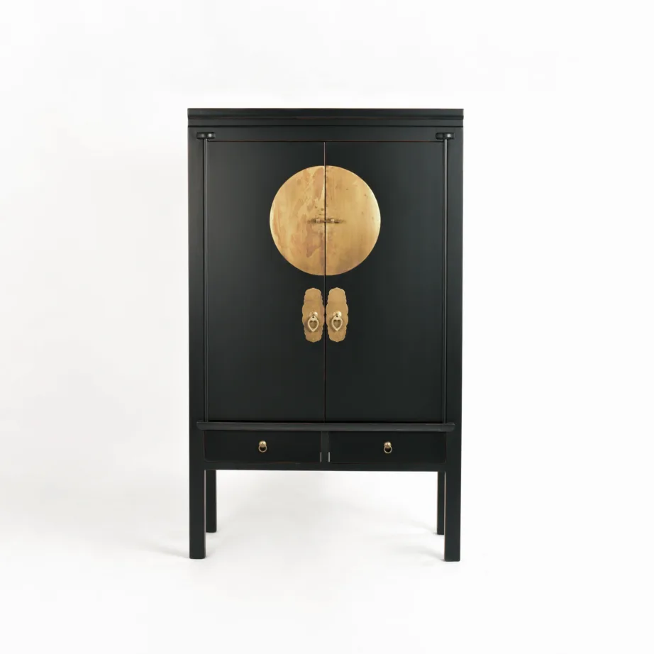 Must riidekapp Hamilton HT08, jalaka puidust – 4