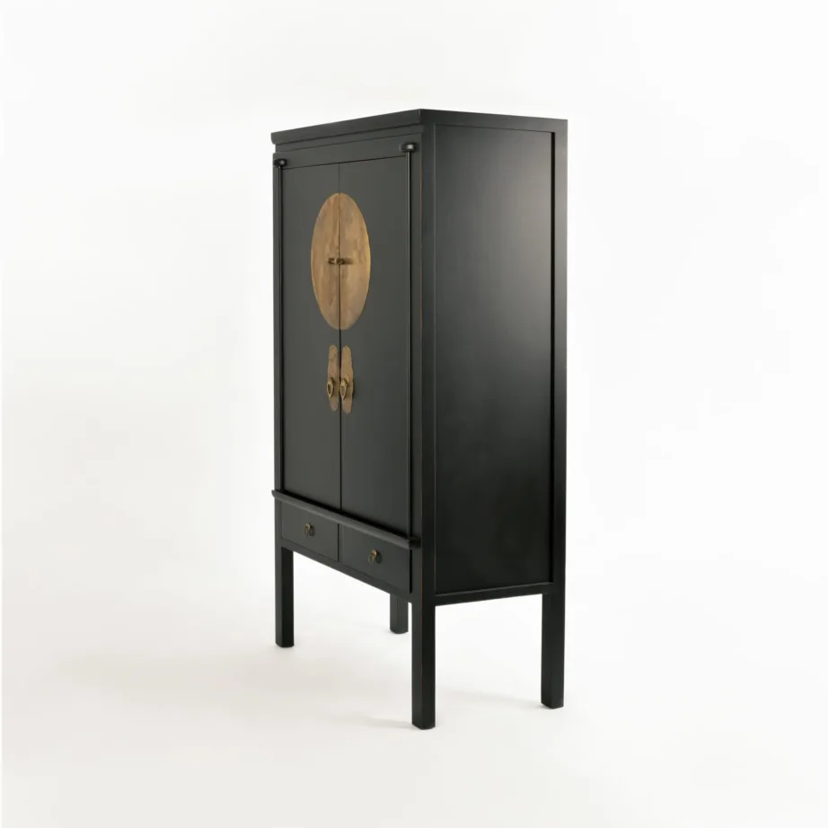 Must riidekapp Hamilton HT08, jalaka puidust – 5