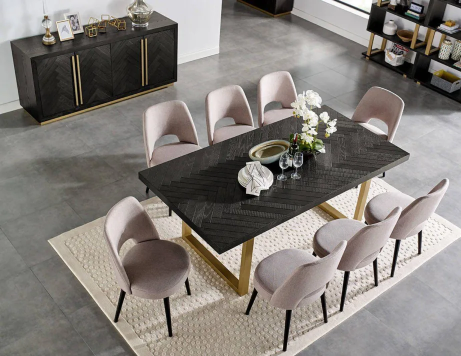 Must söögilaud Seville SEV01-0, tamme- ja pöögipuidust, MDF – 14