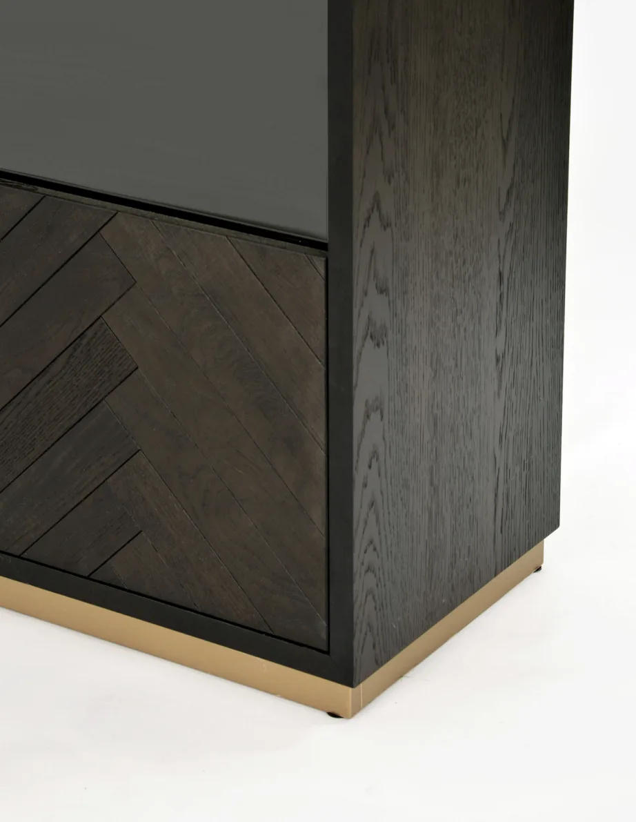 Must vitriinkapp Seville SEV26-2, tamme- ja pöögipuidust – 6