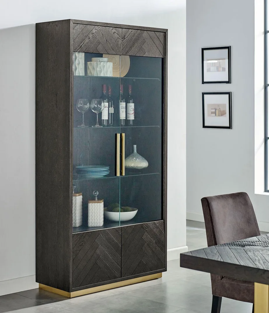 Must vitriinkapp Seville SEV26-2, tamme- ja pöögipuidust – 13