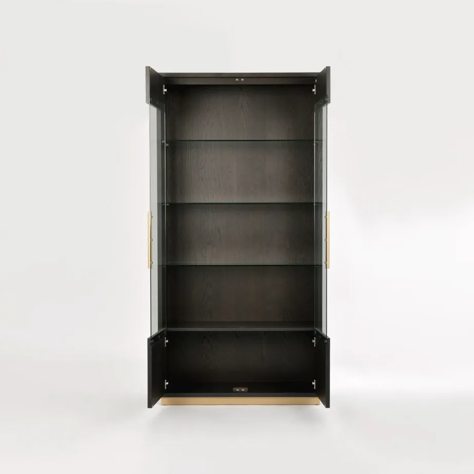 Must vitriinkapp Seville SEV26-2, tamme- ja pöögipuidust – 4