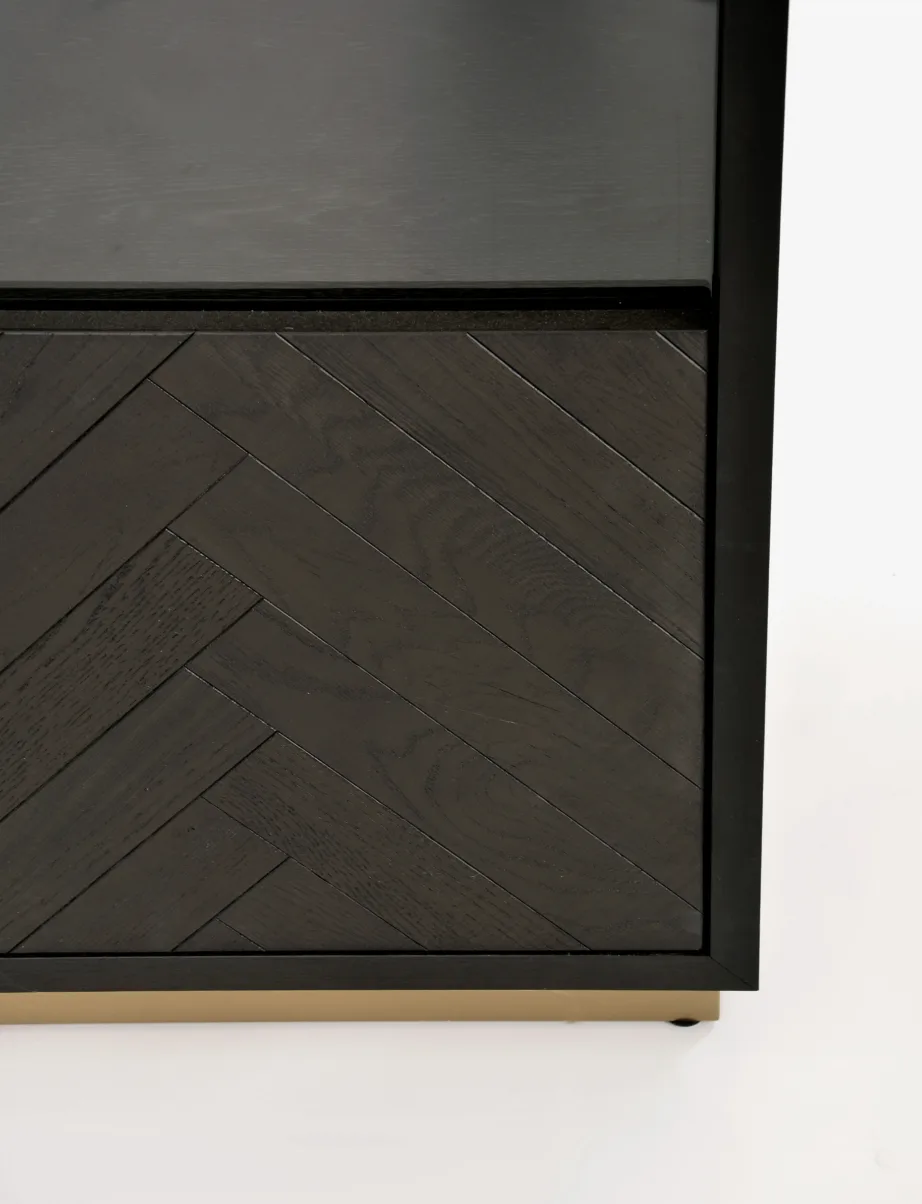 Must vitriinkapp Seville SEV26-2, tamme- ja pöögipuidust – 5