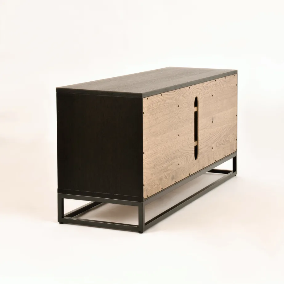 Must TV-alus Indus IN25-2, naturaalsest tammepuidust – 6