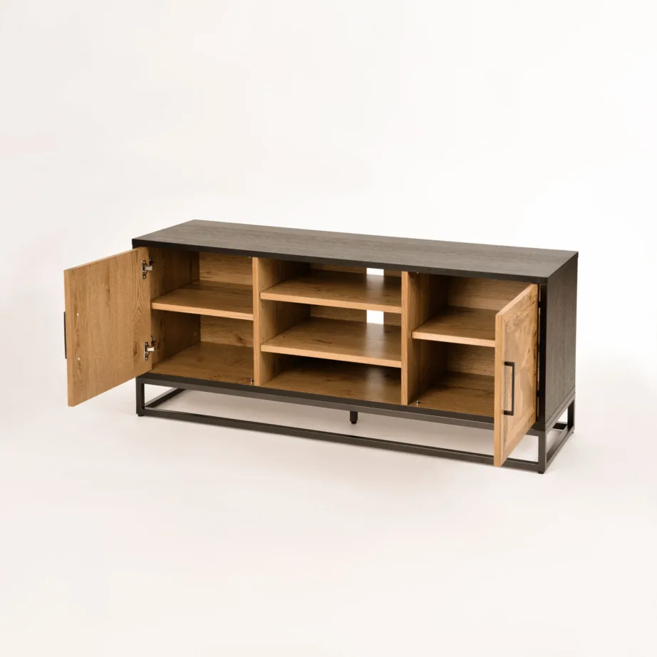 Must TV-alus Indus IN25-2, naturaalsest tammepuidust – 2