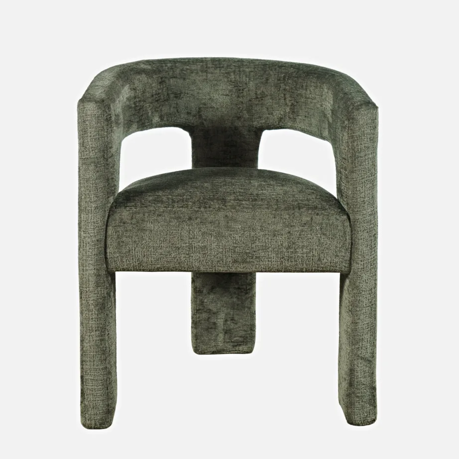 Oliivroheline polsterdatud tool Leith LET71O, 100% polüester