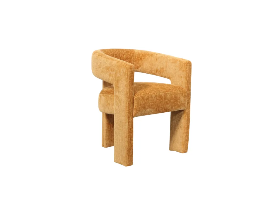 Oranž kuldne polsterdatud tool Leith LET71OG, 100% polüester – 2