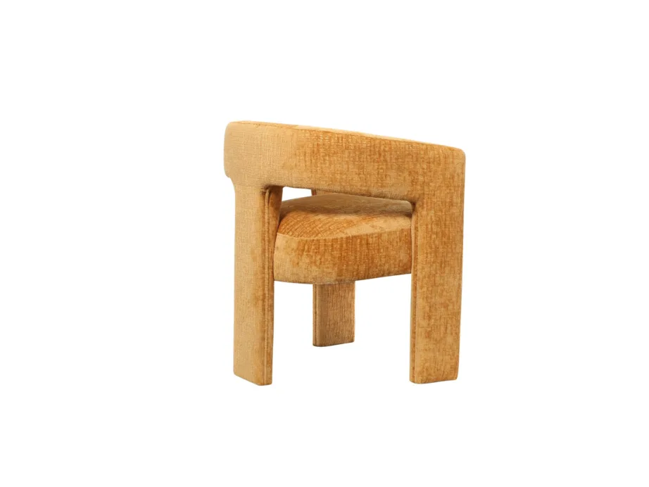 Oranž kuldne polsterdatud tool Leith LET71OG, 100% polüester – 4