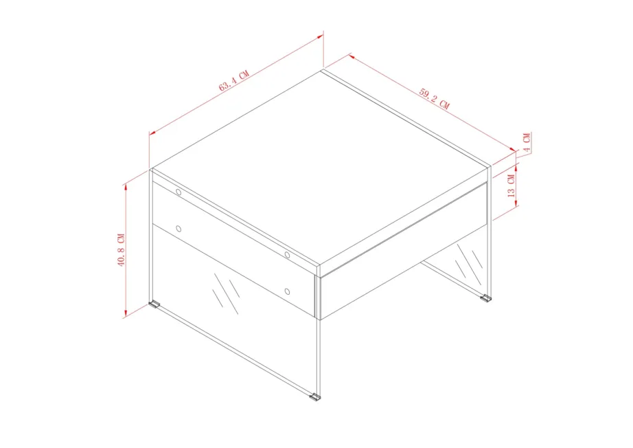Pähklitooni külglaud Soho SH10, looduslik pähklivineer, MDF, karastatud klaasjalgadega – 16