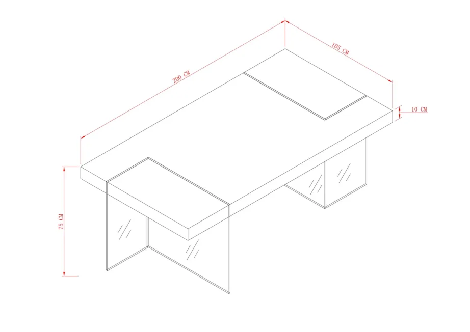 Pähklitooni söögilaud Soho SH16, looduslik pähklipuu vineerist, MDF – 4