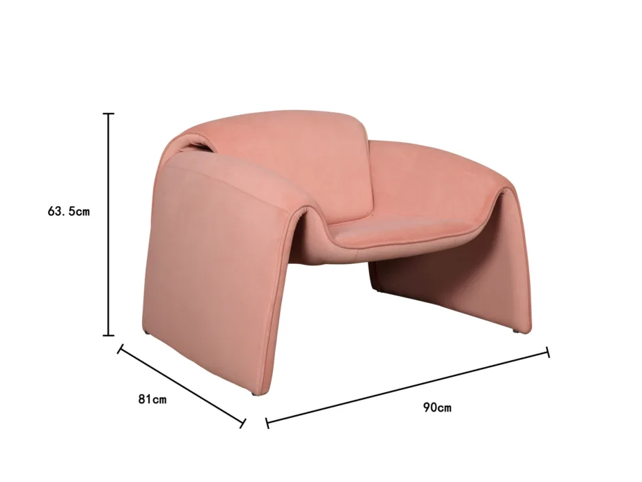 Virsikuroosa Nua N78-26 tugitool, sametkangast – 9