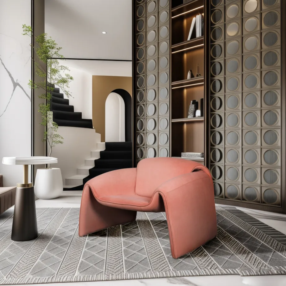 Virsikuroosa Nua N78-26 tugitool, sametkangast – 10