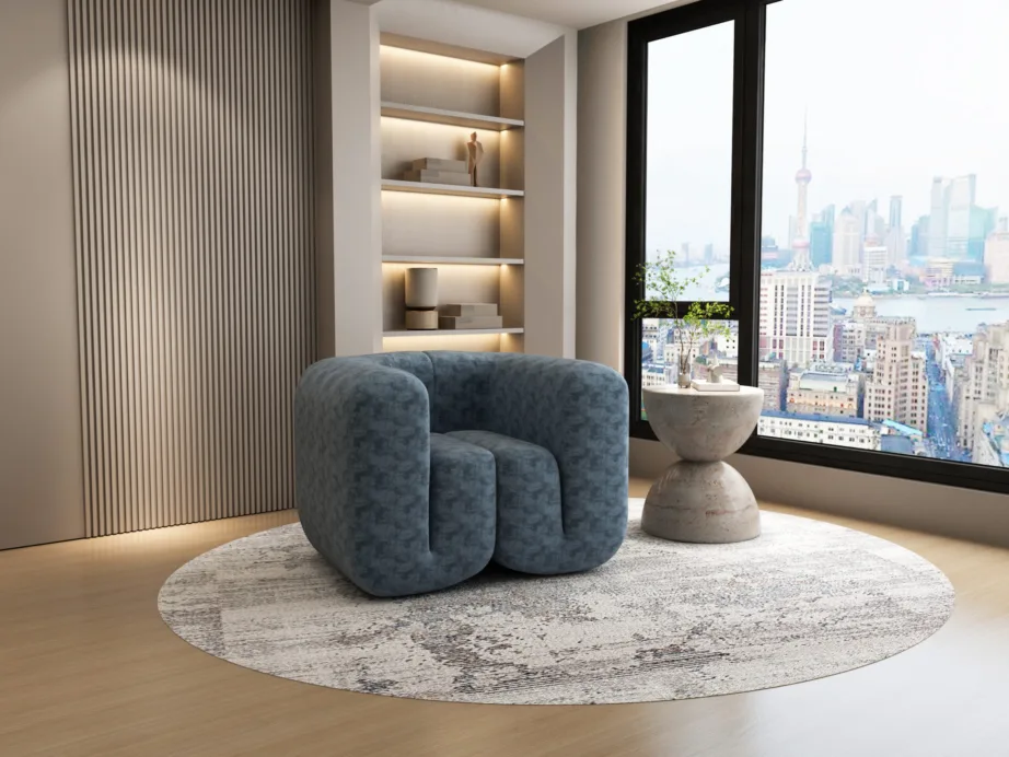 Sinine-hall-must Nua N88-150-10 diivan, chenille kangast – 6