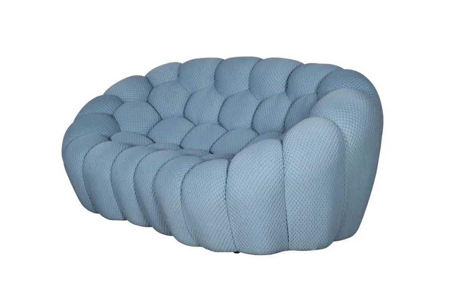 Sinihall diivan Nua N57-06,100% puuvill, puidust raam – 6