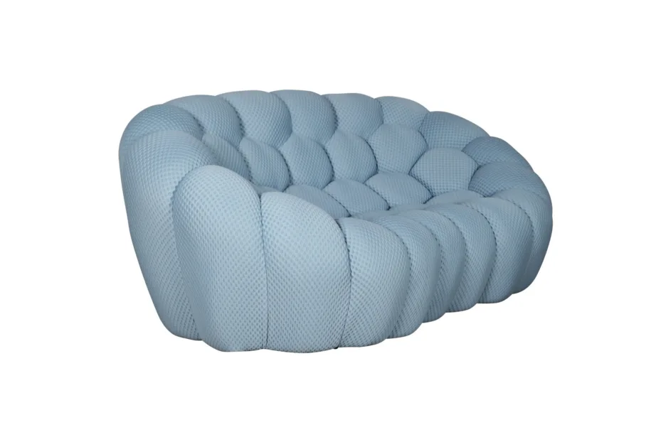 Sinihall diivan Nua N57-06,100% puuvill, puidust raam – 3