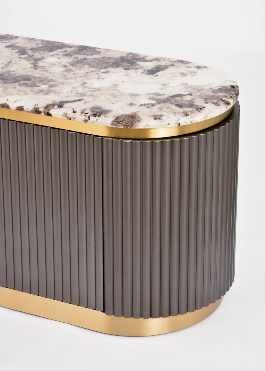 Tume grafiit TV-alus Stilig ST916, roostevaba teras – 9