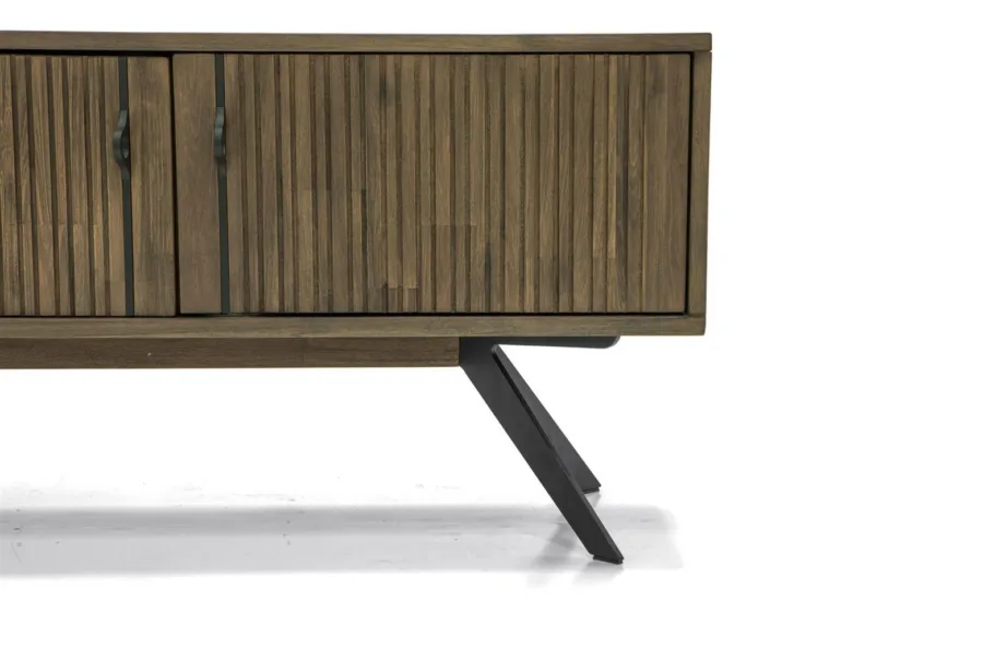 Tumepruun TV-alus Massa MASL01, akaatsiapuidust – 5