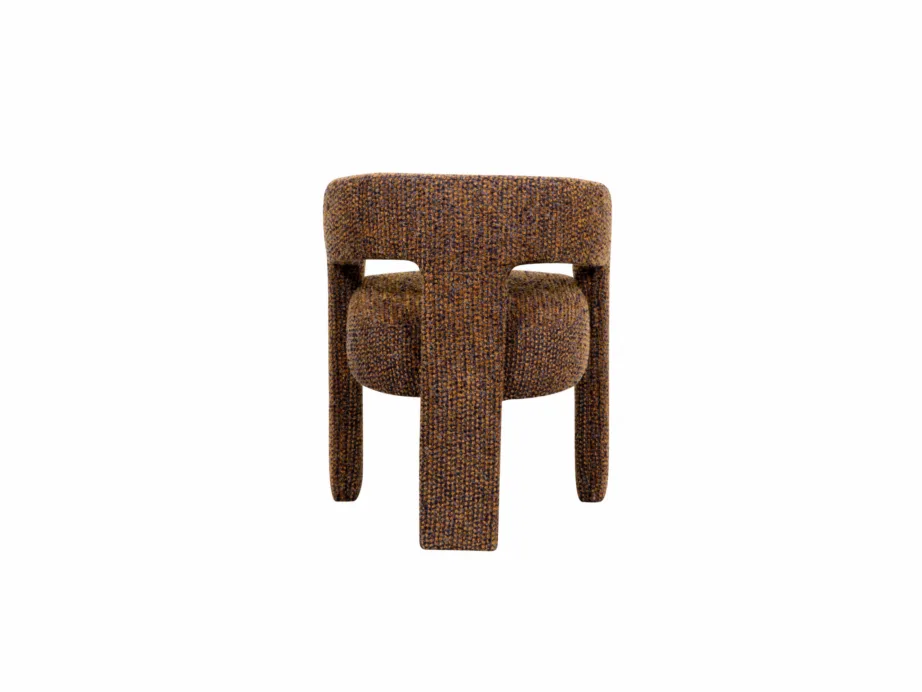 Pruun polsterdatud tool Leith LET71NC, puuvill ja polüester – 5