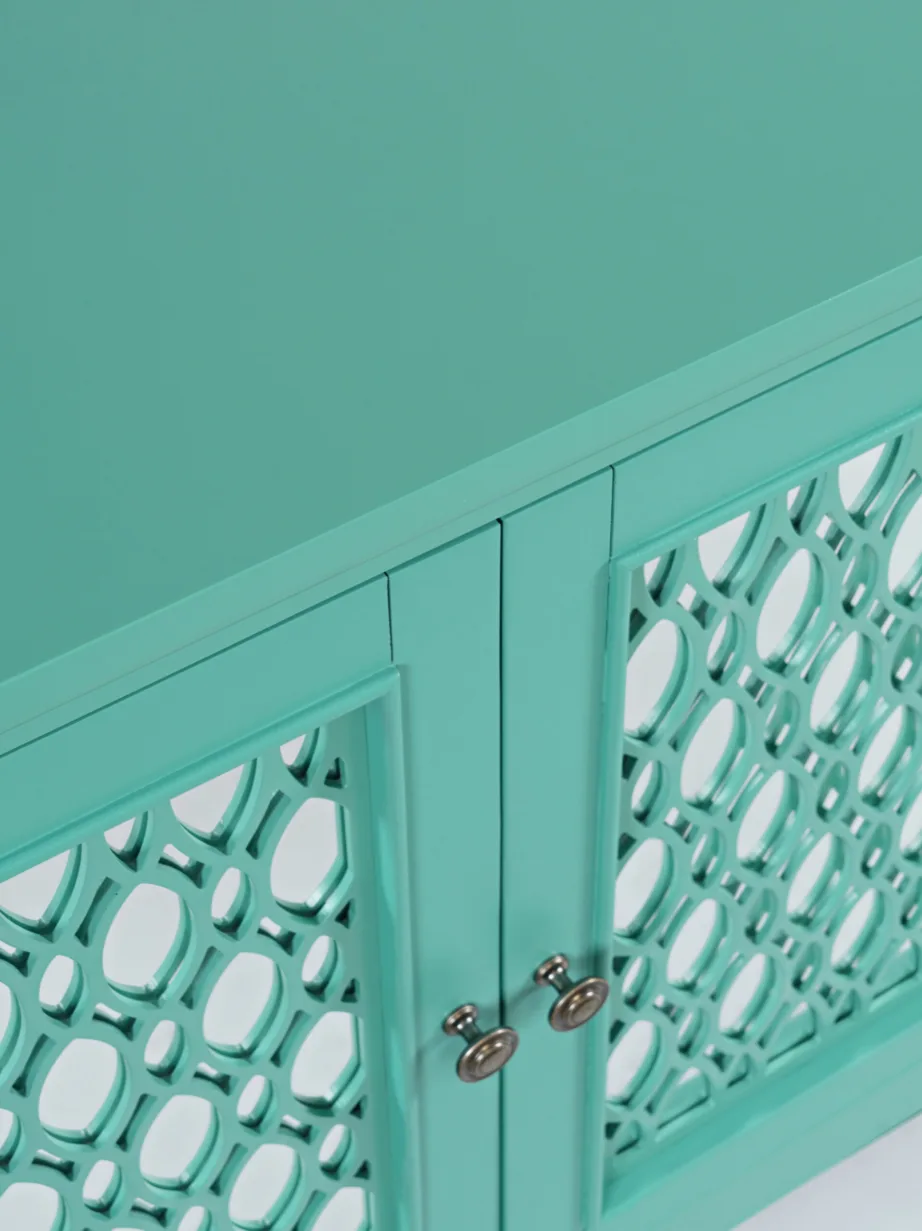 Türkiissinine Avola AV2253-54 kummut, akaatsiapuidust – 9