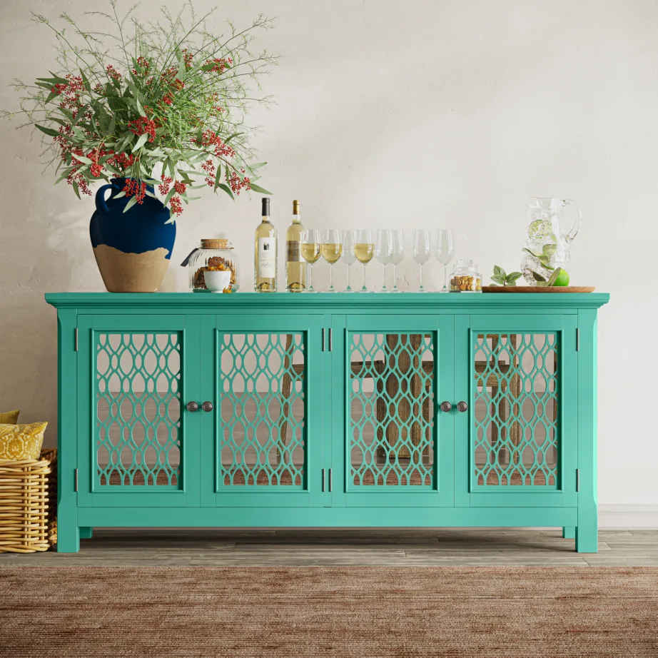 Türkiissinine Avola AV2253-54 kummut, akaatsiapuidust – 12