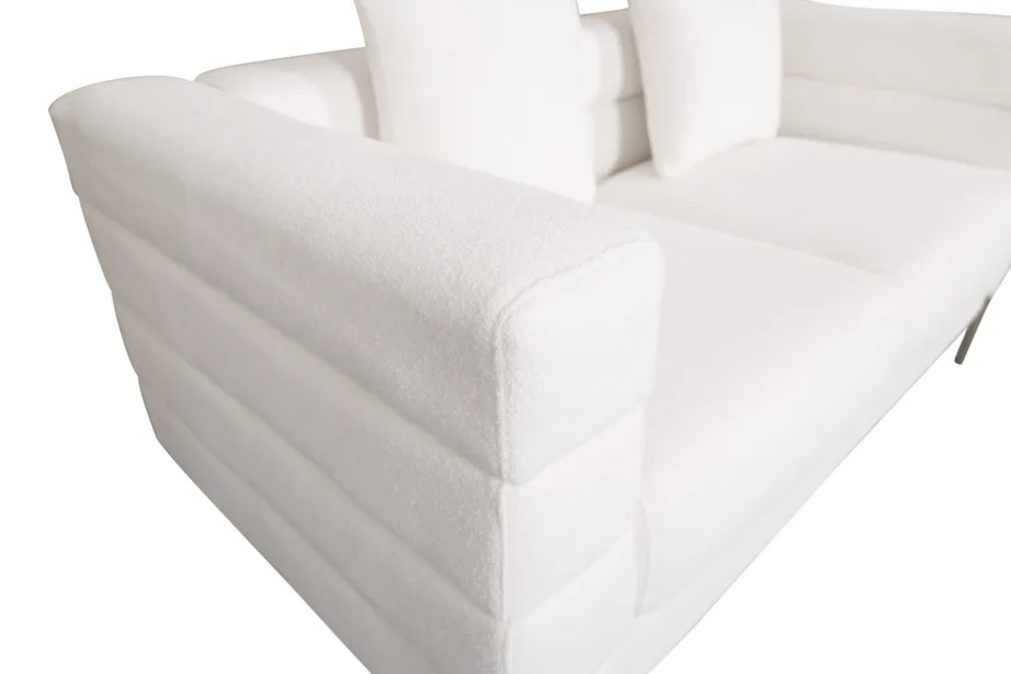 Valge diivan Nua N49-1, buklee kangast – 9