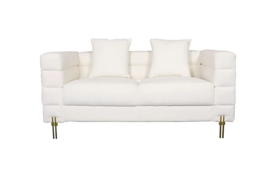 Valge diivan Nua N49-1, buklee kangast – 2