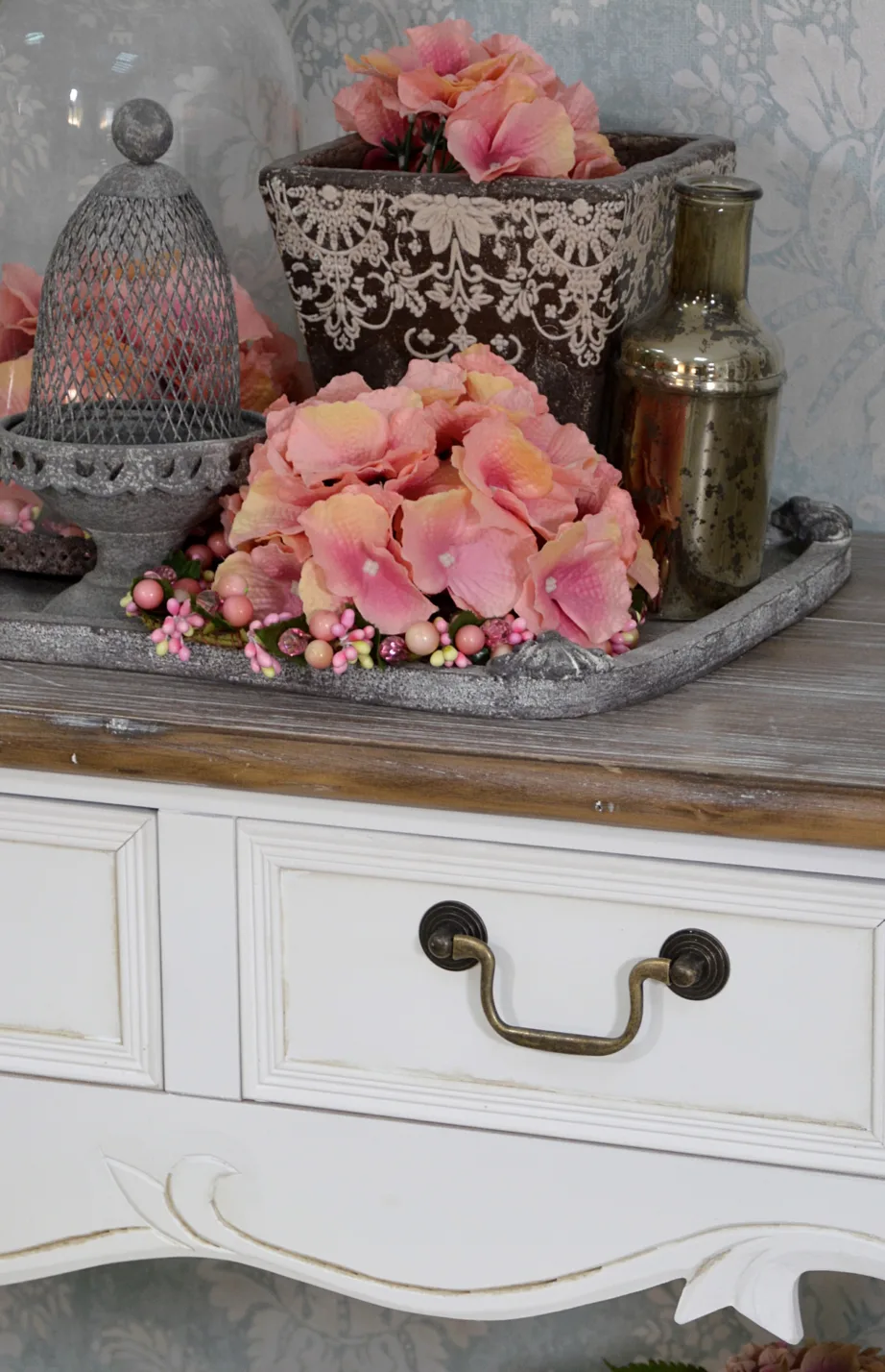 Valge konsoollaud Rimini White RIW016, lehtpuu puidust – 3