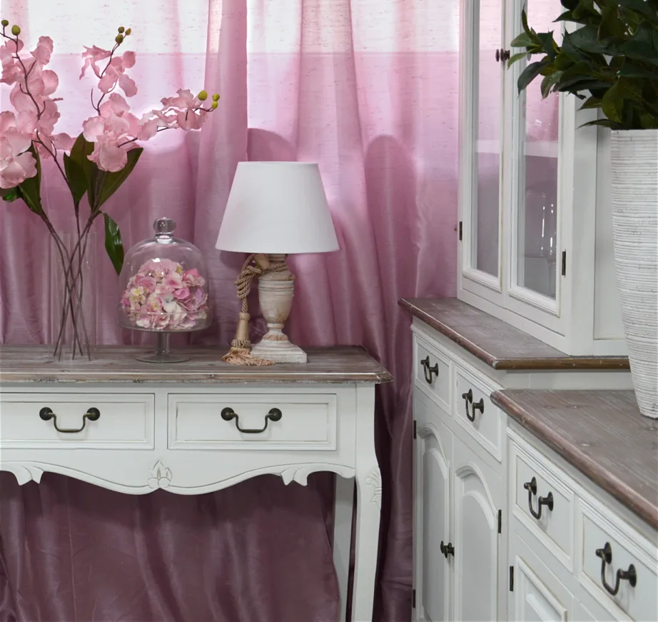 Valge konsoollaud Rimini White RIW016, lehtpuu puidust – 5