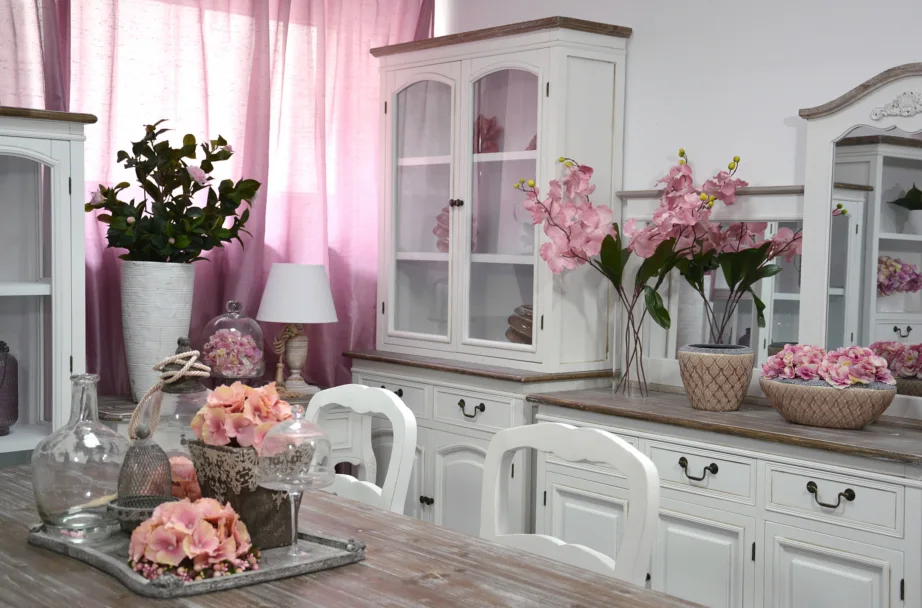 Valge vitriinkapp Rimini White RIW01, lehtpuu puidust – 4