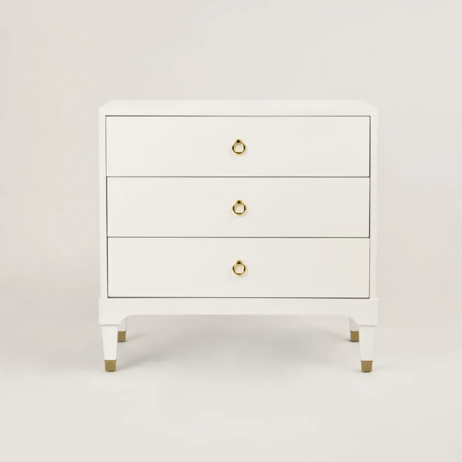 Valge öökapp Hamilton HT014, pekaanipuidust – 3