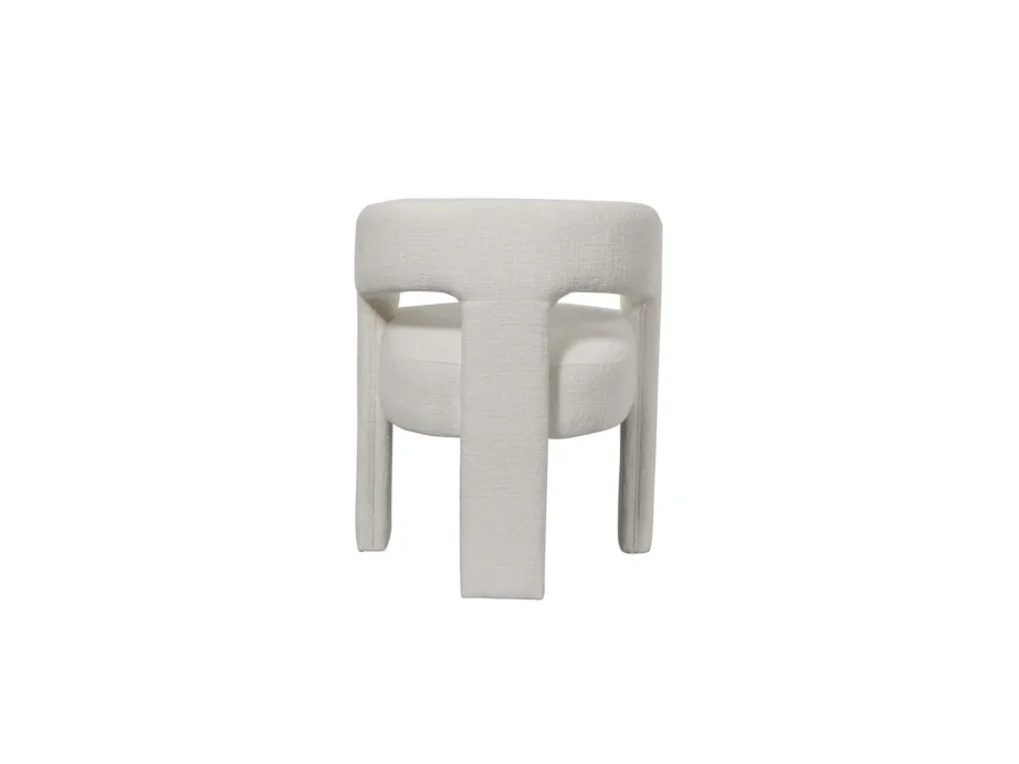 Valge polsterdatud tool Leith LET71W, 100% polüester – 5