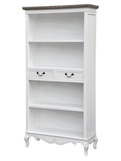 Valge raamaturiiul Rimini White RIW02