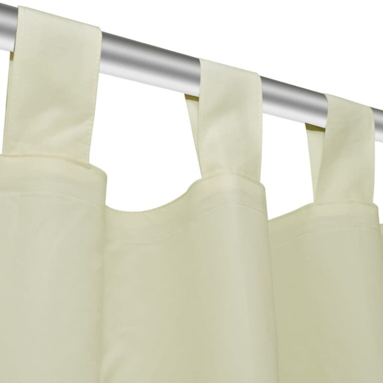 Aasadega mkrosatiinist kardinad 2 tk 140 x 225 cm kreemjasvalge